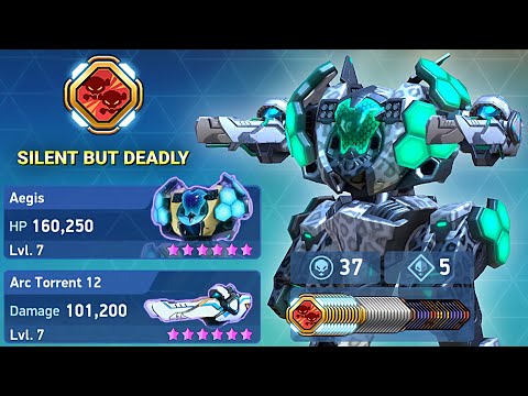Aegis with Arc Torrent 12 - Max LVL - Mech Arena