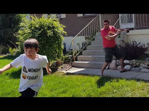 Kid Causes Wasps To Attack Daddy Skit - 90,000 Subscribers Special