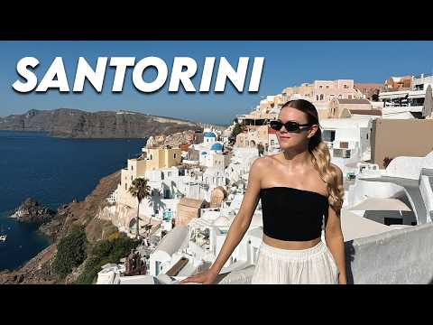 Santorini Greece travel vlog 🇬🇷 Exploring Fira & Oia, Kamari beach, best places to eat!