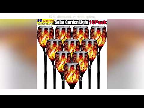 #1/2/4/6/8/10Pcs Solar Flame Torch Lights Flickering Light Waterproof Garden Decoration Outdoor
