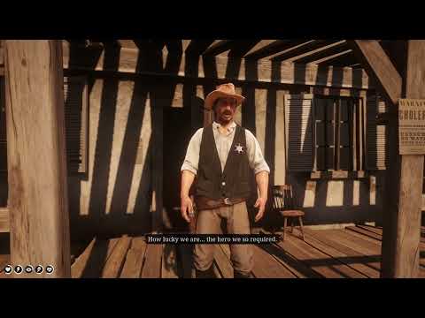 NPC | John saves the Armadillo sheriff from Del Lobos | RDR2