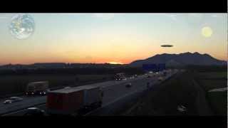 preview picture of video 'UFO over Highway animation'