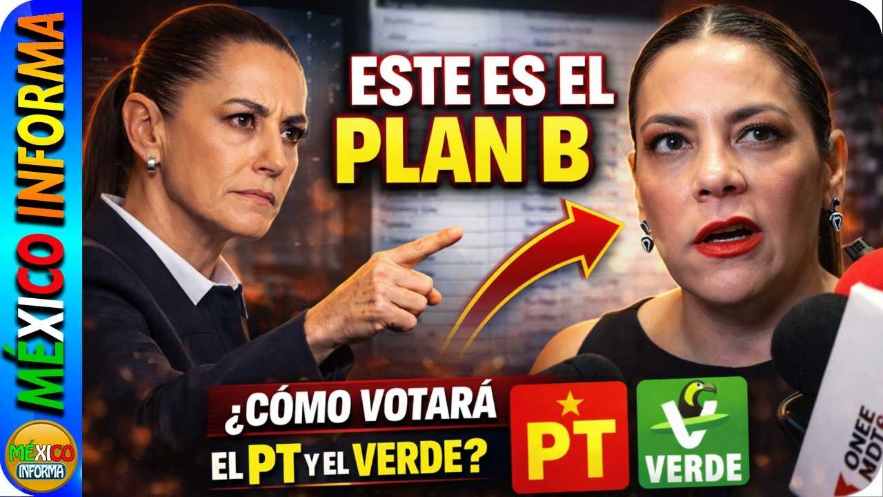 ¿PT Y VERDE APOYARAN EL PLAN B? SHEINBAUM LO PRESENTÓ EN CONFERENCIA.