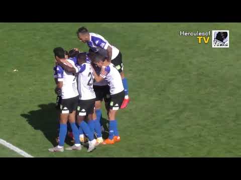 Gol de David Sánchez que da la victoria al Hércules frente a la Peña Deportiva