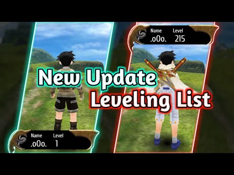 Leveling List Toram Online Lv 1 - 215