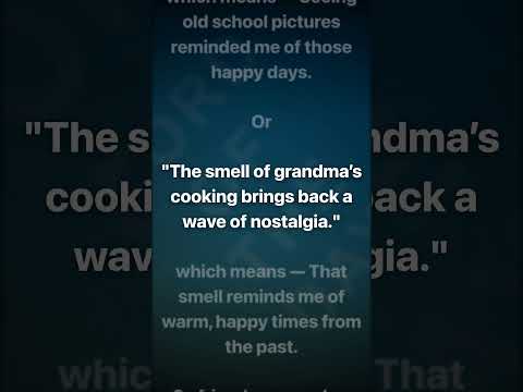 Nostalgic Synonym