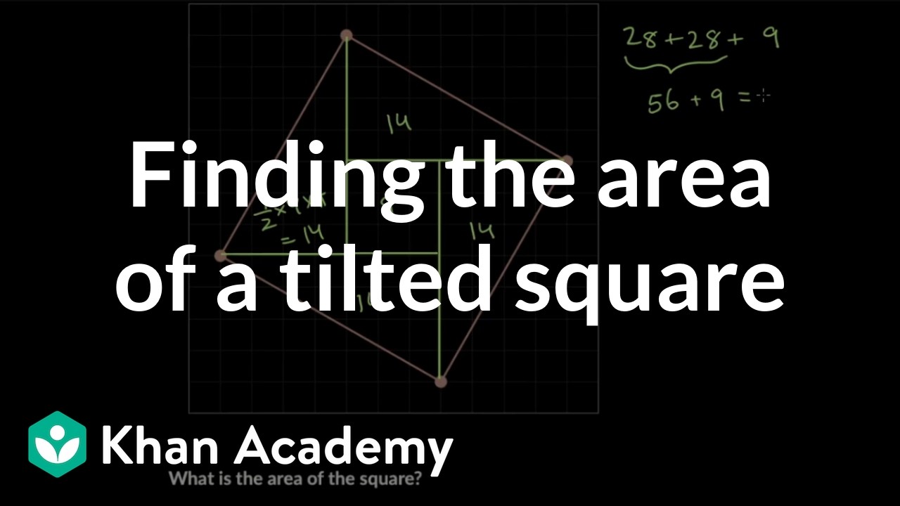 Finding the area of a tilted square | 8th grade math (IM® v.360 aligned) | Khan Academy