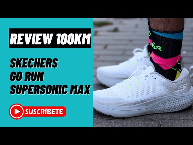 Vídeo relacionado con Skechers Tenis Go Run Supersonic MAX para Hombre, Azul Textil Borde Naranja, 43 EU
