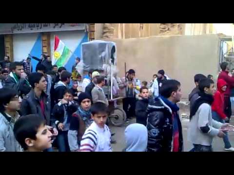 مظاهرة في بلدة الدرباسية في ريف الحسكة في جمعة "إن تنصروا الله ينصركم"
