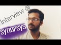 Interview experience at Synopsys