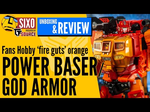 UNBOXING &amp; REVIEW: Transformers Fans Hobby Orange Fire Guts MB-06D Power Baser &amp; MB-11D God Armor