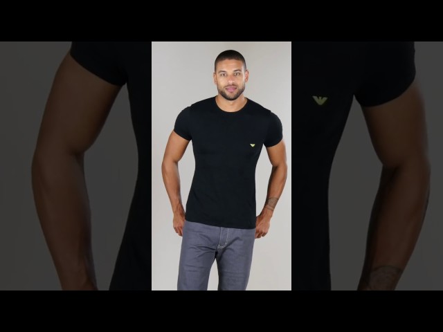 Vídeo relacionado con EMPORIO ARMANI 2-Pack Crew Neck T-Shirt, Blanco/Negro, M Hombre