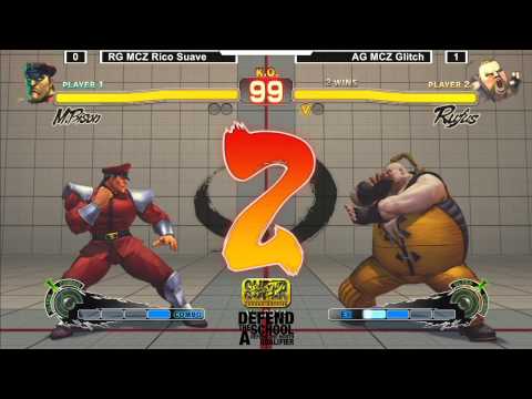 SSF4AE @ Defend the School: RG MCZ Rico Suave (M. Bison) vs AG MCZ Glitch (Rufus)