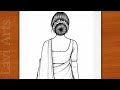 How To Make Easy Girl Drawing With Saree Drawing Pictures Pencil Sketch Girl Drawing Easy Art