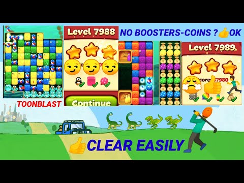 TOON BLAST |LEVELS 7988|7989 |No Booster?👍Easily🦕✨🏃