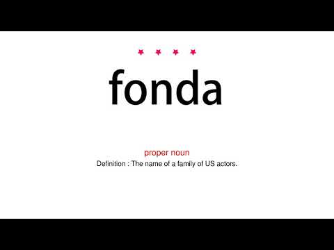 How to pronounce fonda - Vocab Today