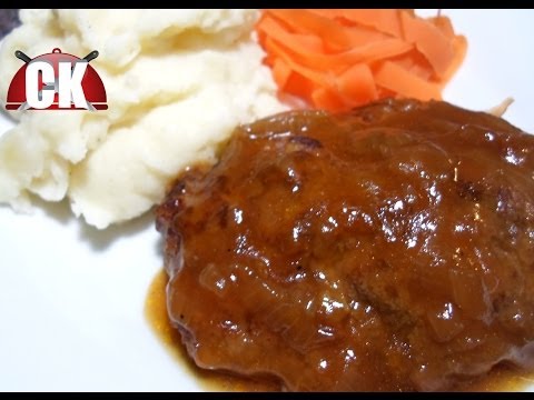 簡単クッキング！サルスベリーステーキの作り方 (How to make Salisbury Steak - Easy Cooking!)