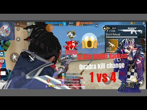 QUADRA KILL ⚡⚡FREE FIRE CLASH SQUAD RANKED GAMEPLAY 😱😱😱😱  #quadrakill  #freefire  ⚡⚡