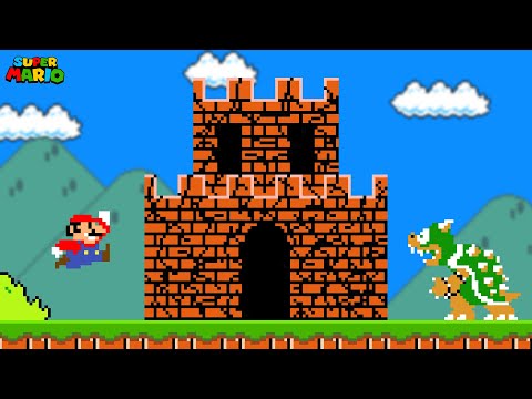 Super Mario Bros., but Every Time Mario Jumps, Everything He Touches BREAKS!