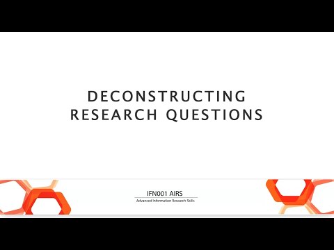 IFN001 AIRS - Deconstructing research questions
