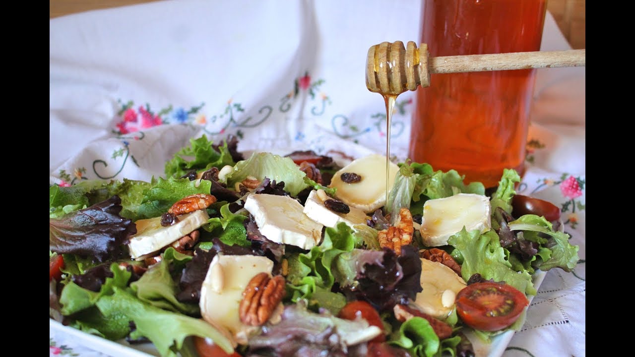 Cómo hacer Ensalada templada de queso de cabra y miel | El Dulce Paladar