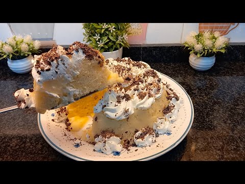 TARTA de crema, NATA y CHOCOLATE.🎂 El bizcocho más aprovechado.🥧☺️#receta #bizcochofacil#cake