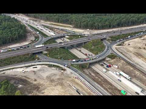 M25 Junction 10 with A3 traffic timelapse