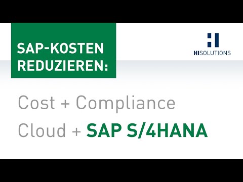 SAP Kosten reduzieren: SAP S/4 HANA