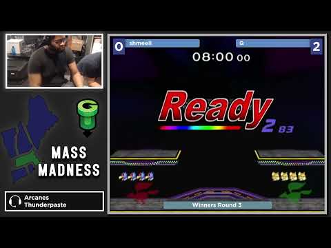 Mass Madness 44 SSBM - shmeeli (Falco) vs. Q (Fox) - Melee WR3