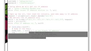 Raspberry Pi Tutorial 10 - How to email external IP address to self via Python