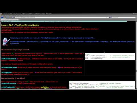 Learn Z80 Assembly with ChibiAkumas! - Lesson Aku7 - The Event Stream Basics!