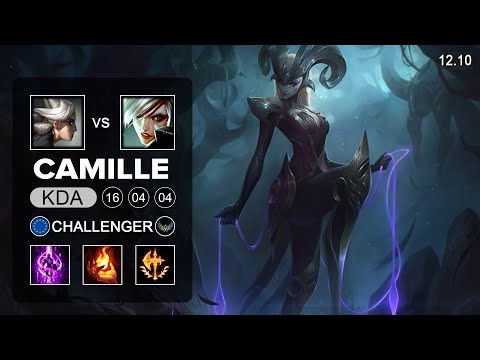 Camille vs Riven Top - EUW Challenger - Patch 12.10 Season 12