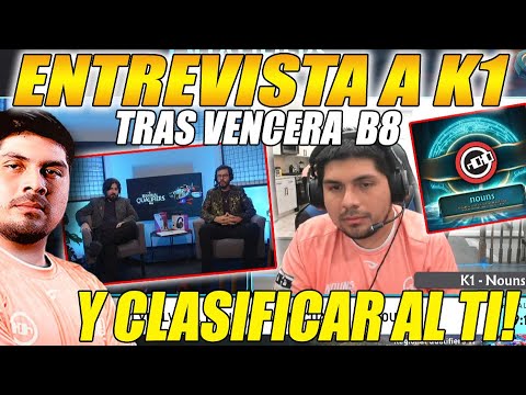 🔴ENTREVISTA A K1🔴 tras GANAR 3-0 a B8 equipo de DENDI y CLASIFICAR AL INTERNATIONAL! #dota2