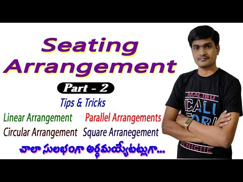 Best reasoning tricks in telugu - seating arrangement - part - 2 - tips & tricks