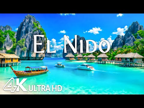 El Nido, Palawan 4K – Island Hopping, Turquoise Lagoons  & Tropical Paradise | Relaxing Music