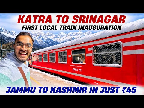 First New Local Train KATRA To SRINAGAR in ₹45😱 | Jammu to Kashmir Train Journey | Indian Railways
