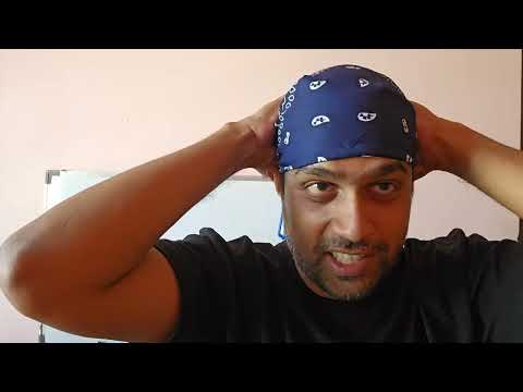 Blue Bandana | blue handkerchief, head scarf