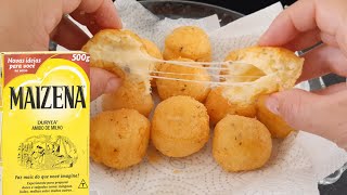 Bolinho de Queijo MUITO FÁCIL com Maizena.