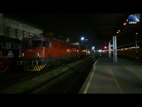 Locomotiva Electrică & Tren Intermodal FOX Rail pe Seară in Oradea - 17 Martie 2023