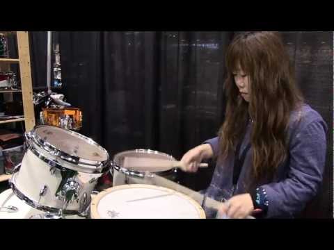 Chiiko【D_Drive】's Demonstration ＠Gaai Drums NAMM2013 ~20" Moss Cloud Jazz Kit~