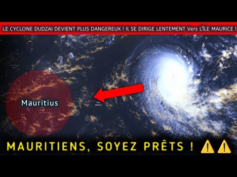 BREAKING: Le cyclone DUDZAI s’intensifie explosivement — MAURICE en GRAND DANGER ⚠️