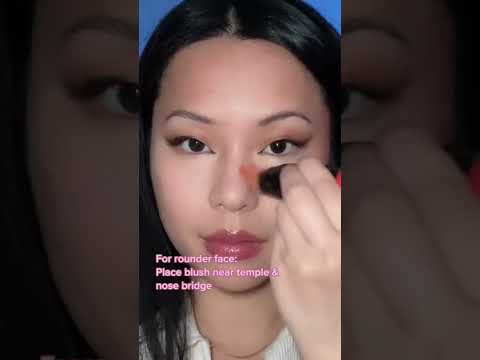 Placing your blush according to face shape
