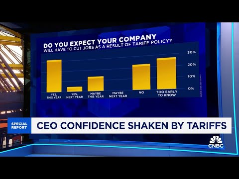 One-third of CEOs expect job cuts this year due to tariffs, according to CNBC CEO survey