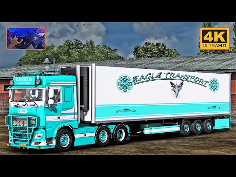 DAF XF E6 510 | ETS2 Gameplay 4K + wheel cam | Groningen - Frankfurt