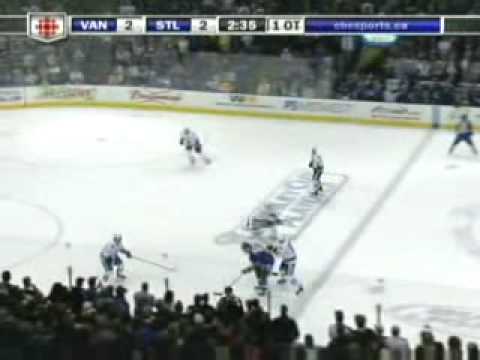 Playoffs 2009 - Round 1, Game 4 - Canucks Sweep the Blues (TSN)