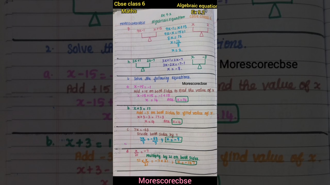 Cbse class 6, maths, Algebraic equations #cbse #class6 #worksheets #numbers #mathsolution #grade6