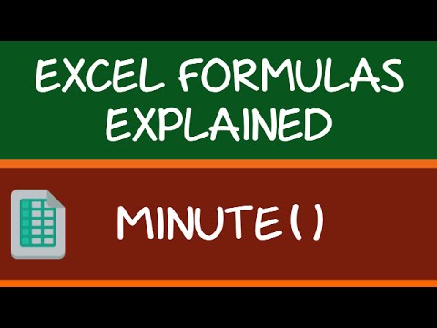 MINUTE Formula in Excel