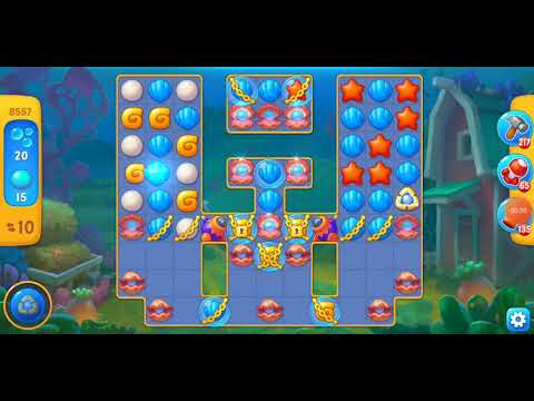 Fishdom. 8557 level no boosters and diamonds. 10 moves (❌ no lightning)