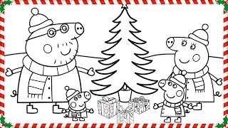 Peppa Pig Christmas Coloring Book Pages Kids Fun Art Videos For