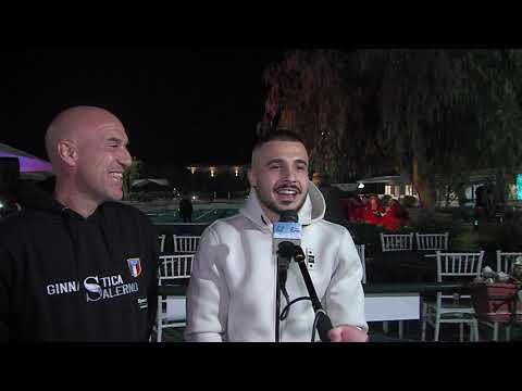 I campioni Nicola Bartolini, Marco Lodadio e Salvatore Maresca premiati dalla Ginnastica Salerno